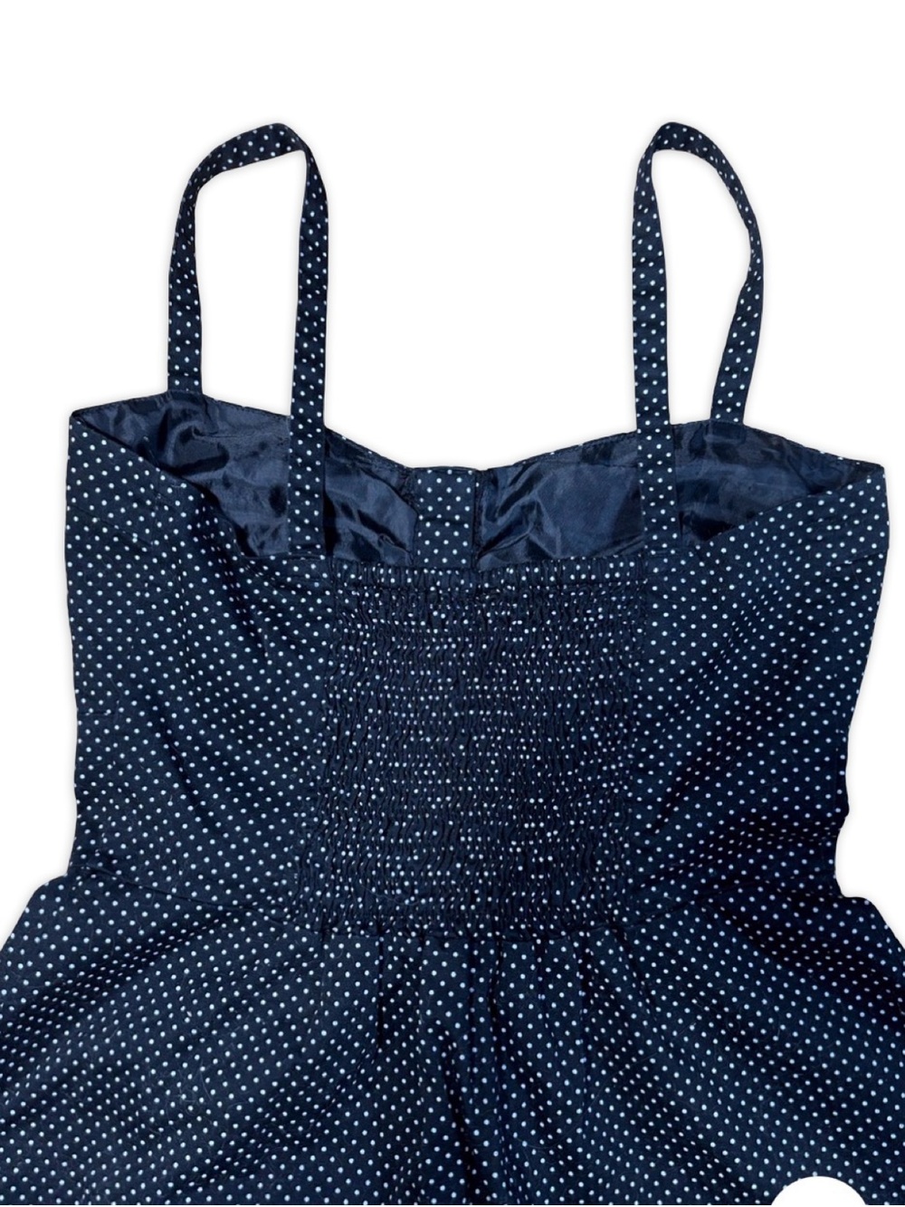 Polka Dot Fit & Flare Mini Dress Size Small Button Front - Picture 2 of 2